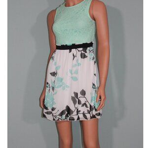 Mint Green Spring/Summer Floral Dress